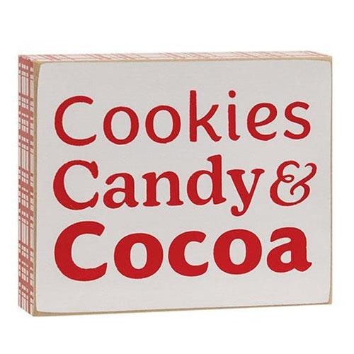 Cookies Candy & Cocoa Box Sign - The Fox Decor