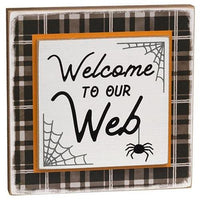 Welcome to Our Web Layered Block Sign - The Fox Decor