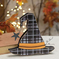 Buffalo Plaid Witch Hat Chunky Sitter - The Fox Decor