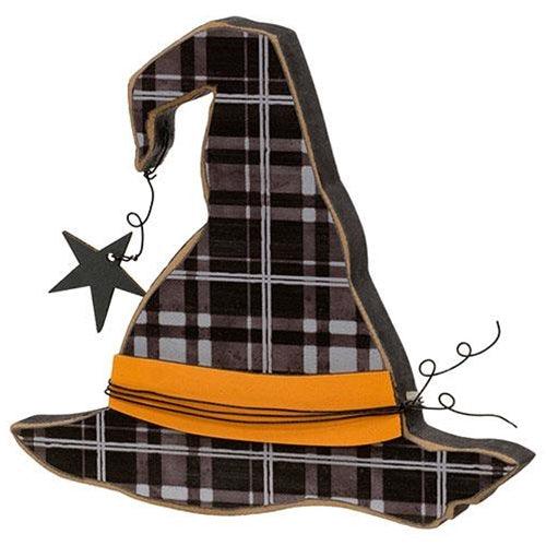 Buffalo Plaid Witch Hat Chunky Sitter - The Fox Decor
