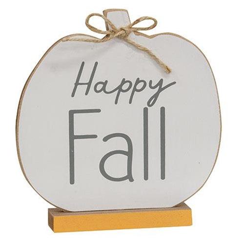 2 Set Hello Fall & Happy Fall Pumpkins on Base - The Fox Decor