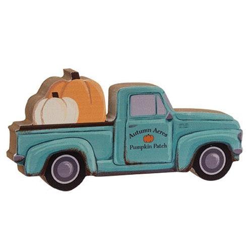 Autumn Acres Pumpkin Patch Chunky Wooden Truck - The Fox Decor