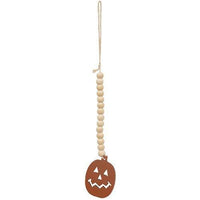 Natural Beaded Jack O Lantern Ornament - The Fox Decor