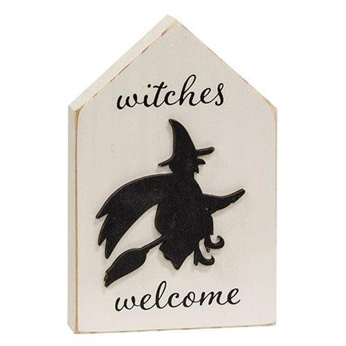 Witches Welcome Silhouette Block - The Fox Decor