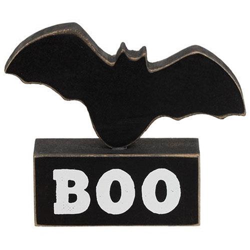 Wooden Bat on BOO Base - The Fox Decor