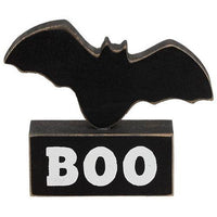 Wooden Bat on BOO Base - The Fox Decor