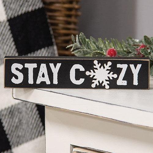 Stay Cozy Snowflake Block - The Fox Decor