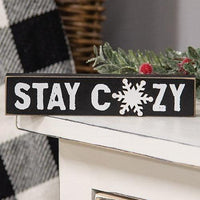 Stay Cozy Snowflake Block - The Fox Decor