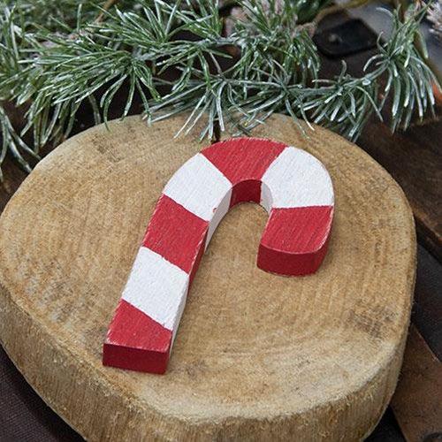 Wooden Candy Cane Sitter - The Fox Decor
