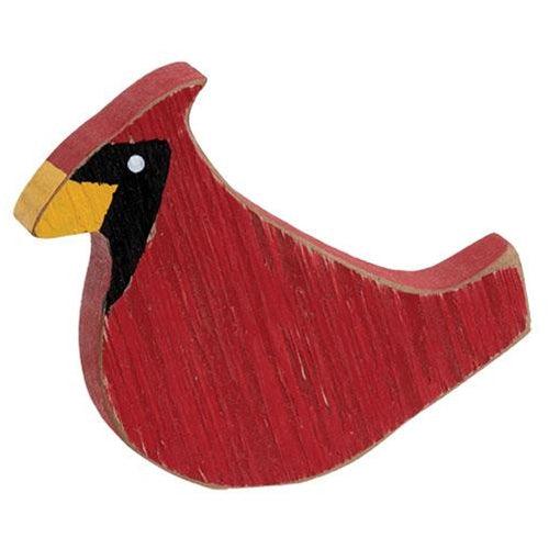 Distressed Wooden Cardinal Sitter - The Fox Decor
