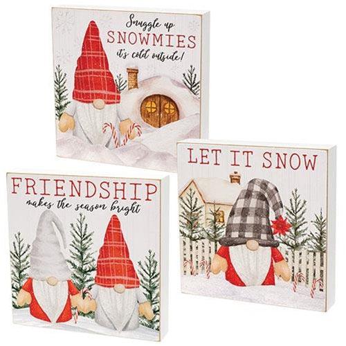 Snowmies Box Sign 3 Asstd - The Fox Decor