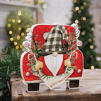 Merry Christmas Gnome & Pine Chunky Truck Sitter - The Fox Decor