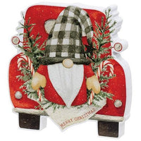 Merry Christmas Gnome & Pine Chunky Truck Sitter - The Fox Decor