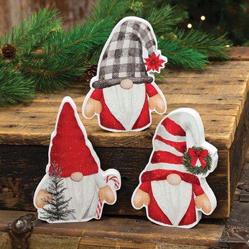Winter Gnome Chunky Sitter 3 Asstd each sold individually (not as a set) - The Fox Decor