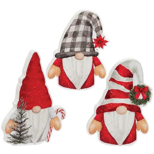 Winter Gnome Chunky Sitter 3 Asstd each sold individually (not as a set) - The Fox Decor