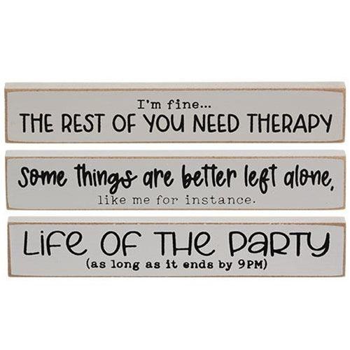 Life of the Party Mini Stick 3 Asstd - The Fox Decor