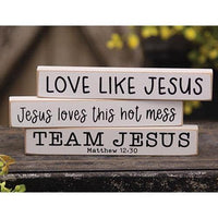 Love Like Jesus Mini Stick 3 Asstd - The Fox Decor