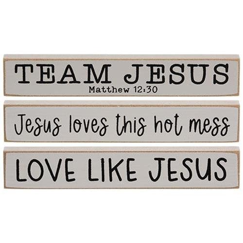 Love Like Jesus Mini Stick 3 Asstd - The Fox Decor