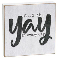 Find the Yay Square Block 2 Asstd - The Fox Decor