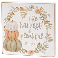 Plentiful Blessings Watercolor Box Sign 2 Asstd - The Fox Decor