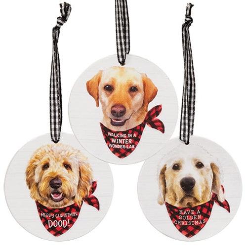 Winter Wonder-Lab Round Ornament 3 Asstd - The Fox Decor