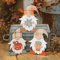 Fall Love Easel Gnome 3 Asstd - The Fox Decor