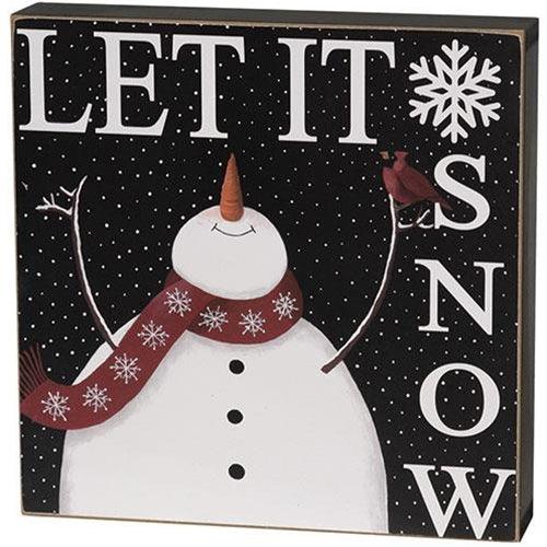 Baby It's Cold Let It Snow Box Sign 2 Asstd - The Fox Decor