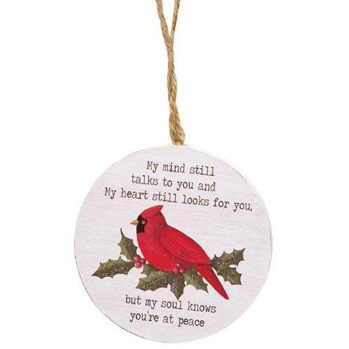 We Loved You Dearly Round Cardinal Ornament 2 Asstd - The Fox Decor