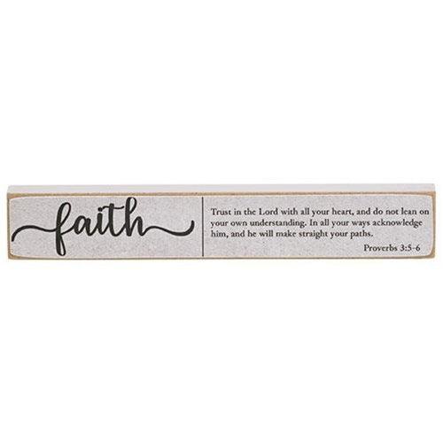 Faith Hope Love Bible Verse Mini Stick 3 Asstd - The Fox Decor