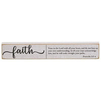 Faith Hope Love Bible Verse Mini Stick 3 Asstd - The Fox Decor