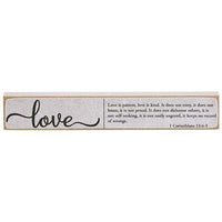 Faith Hope Love Bible Verse Mini Stick 3 Asstd - The Fox Decor