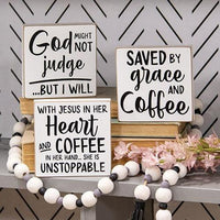 God Might Not Judge Square Block 3 Asstd - The Fox Decor