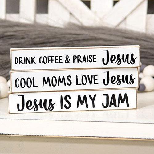 Cool Moms Love Jesus Mini Stick 3 Asstd - The Fox Decor