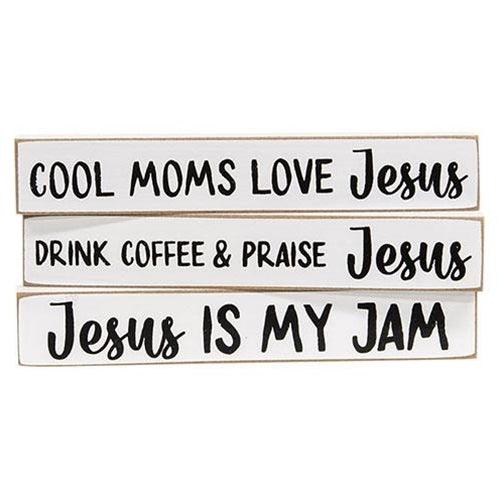 Cool Moms Love Jesus Mini Stick 3 Asstd - The Fox Decor