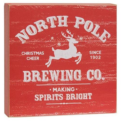 Barnwood Look Vintage Christmas Box Sign 3 Asstd - The Fox Decor