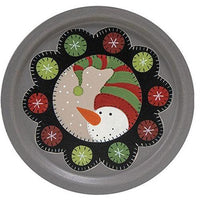 Snowman Penny Mat Plate 2 Asstd - The Fox Decor