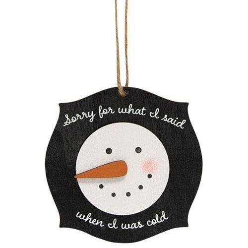 Snowman Hug Ornament 3 Asstd - The Fox Decor