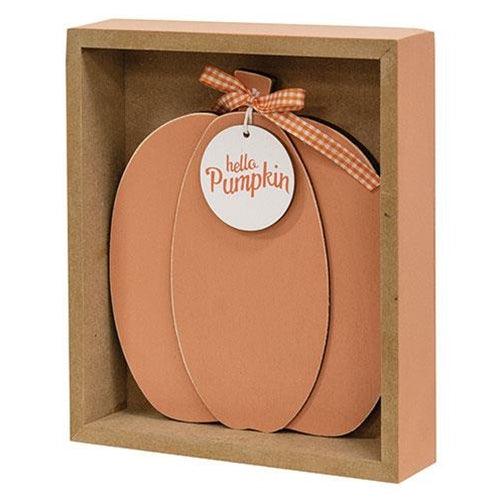 2 Set Sweaters and Blue Jeans Box Sign with Hello Pumpkin Easel - The Fox Decor