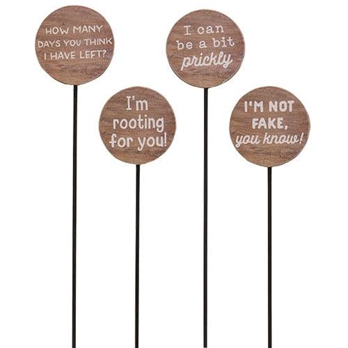 I'm Rooting For You Houseplant Poke 4 Asstd - The Fox Decor