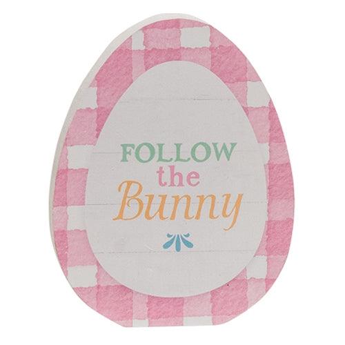 Follow the Bunny Wooden Egg Sitter 3 Asstd - The Fox Decor