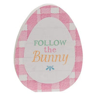 Follow the Bunny Wooden Egg Sitter 3 Asstd - The Fox Decor