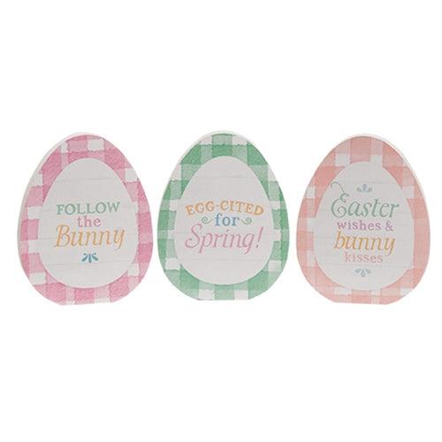 Follow the Bunny Wooden Egg Sitter 3 Asstd - The Fox Decor