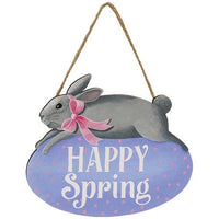 Happy Spring Bunny on Egg Hanger - The Fox Decor
