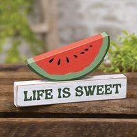 2 Set Stacking Life is Sweet & Watermelon Block - The Fox Decor