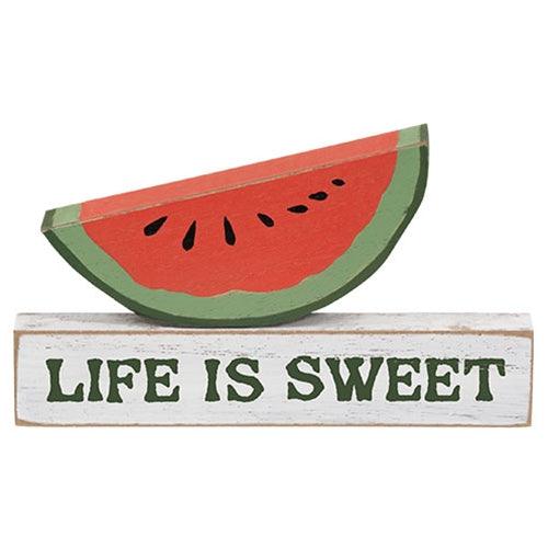 2 Set Stacking Life is Sweet & Watermelon Block - The Fox Decor