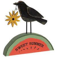 Sweet Summer Crow & Watermelon Sitter - The Fox Decor