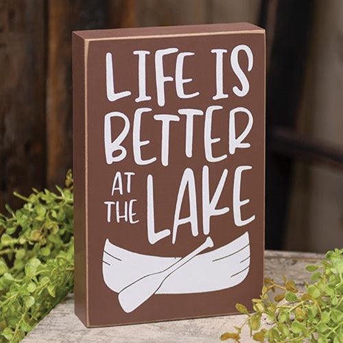 Life Is Better at the Lake Boat Box Sign - The Fox Decor