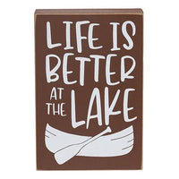 Life Is Better at the Lake Boat Box Sign - The Fox Decor
