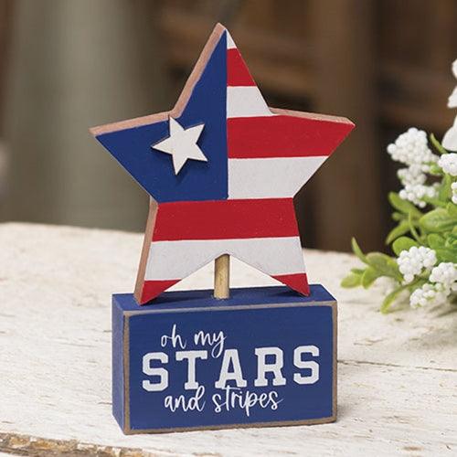Oh My Stars and Stripes Americana Star on Base - The Fox Decor