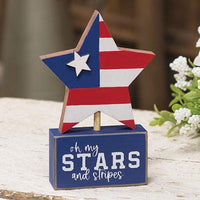 Oh My Stars and Stripes Americana Star on Base - The Fox Decor